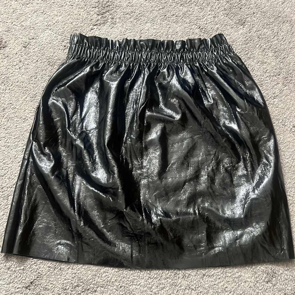 Brand New Zara Wet Look Mini Skirt